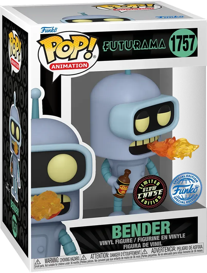 FUN81941BUNDLE Futurama - Bender with Fire Breath US Exclusive Pop! Vinyl Chase Bundle / Case [RS] - Funko - Titan Pop Culture