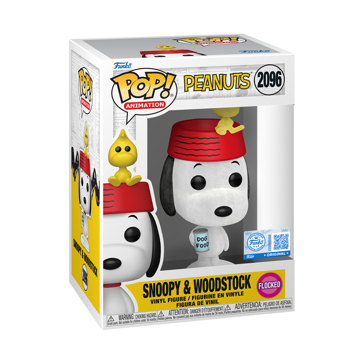 Peanuts - Snoopy with Woodstock Flocked Pop! Vinyl Vinyl [RS]