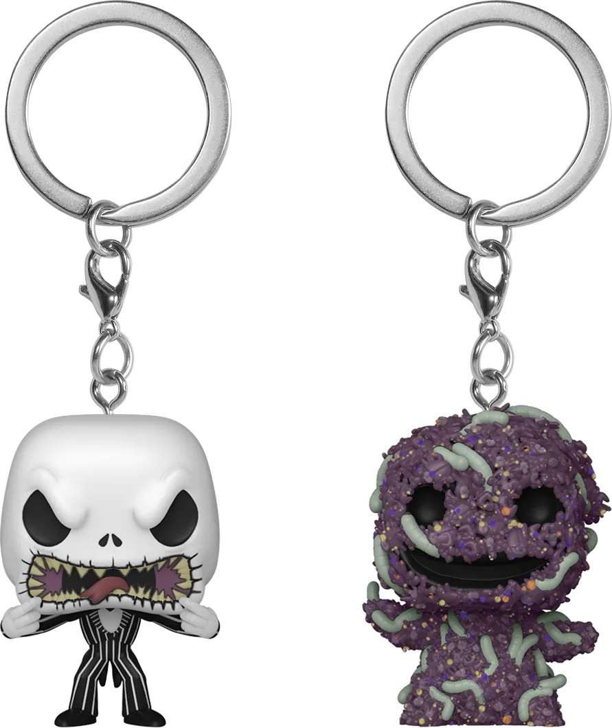 FUN82402 The Nightmare Before Christmas - Jack & Oogie Boogie Pop! Vinyl Keychain [2 Pack] - Funko - Titan Pop Culture