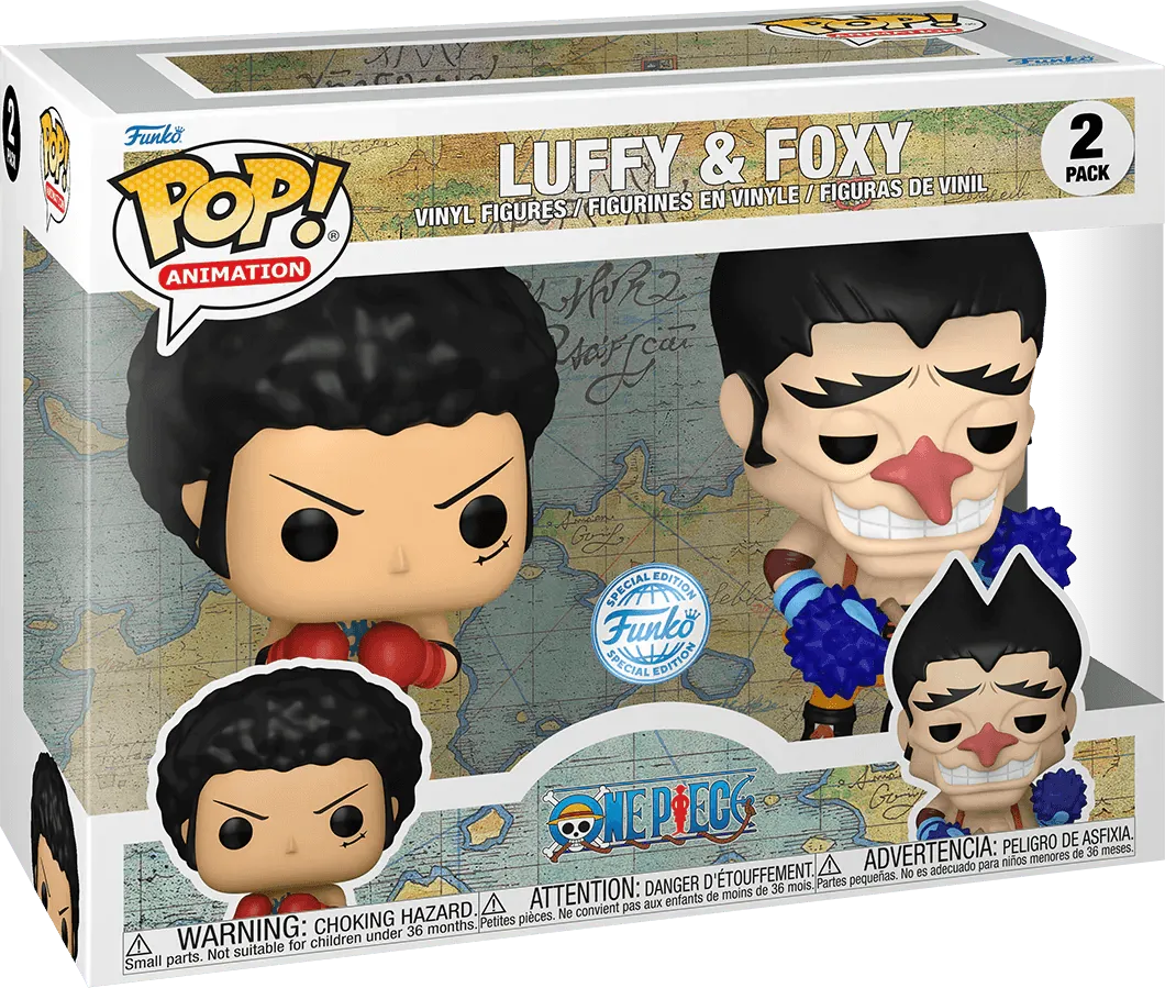 FUN82451 One Piece - Luffy & Foxy US Exclusive Pop! Vinyl 2-Pack [RS] - Funko - Titan Pop Culture