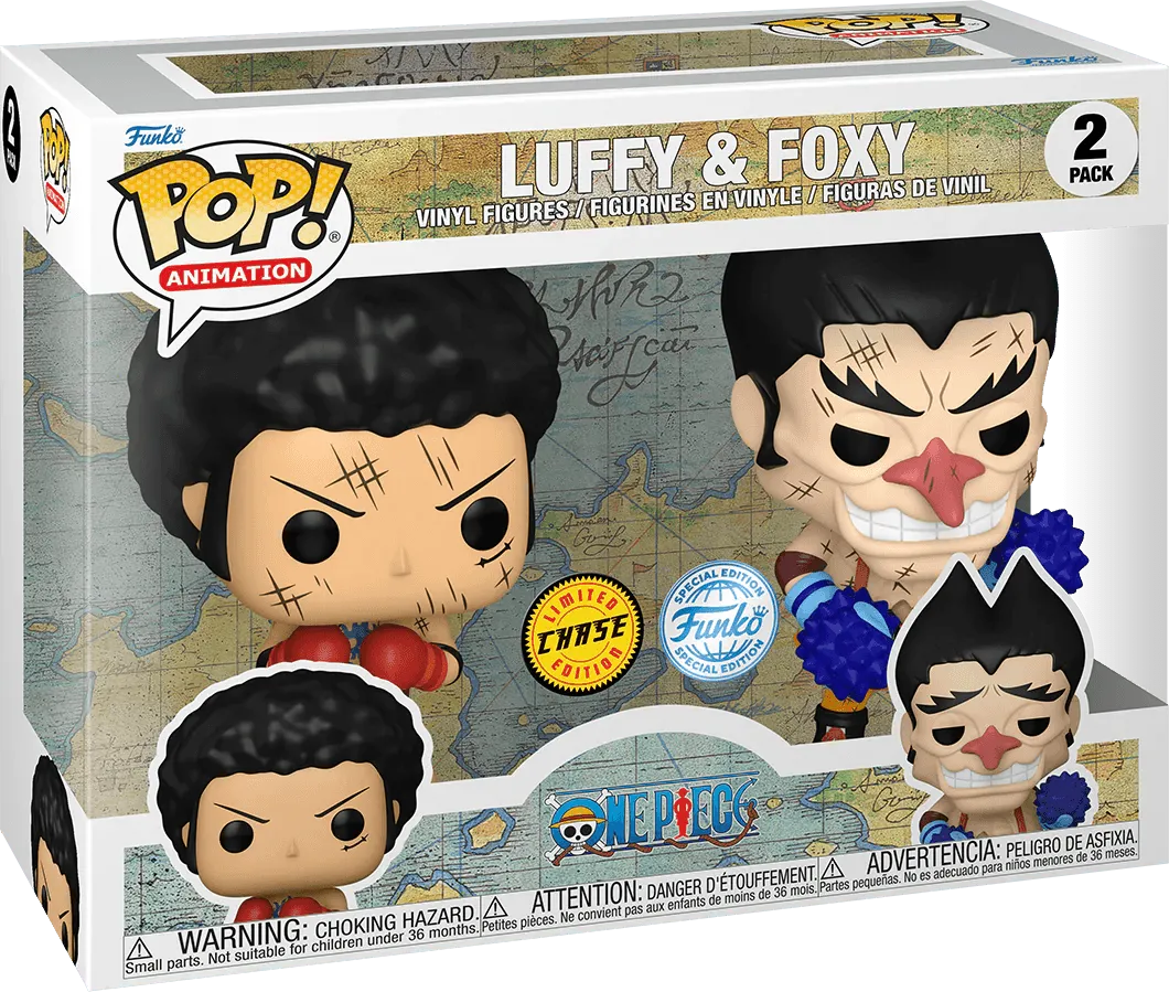 FUN82451 One Piece - Luffy & Foxy US Exclusive Pop! Vinyl 2-Pack [RS] - Funko - Titan Pop Culture