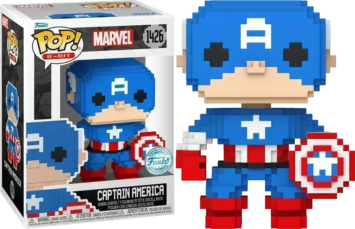 FUN82700 Marvel: 8-Bit - Captain America 8-Bit Pop! [RS] - Funko - Titan Pop Culture