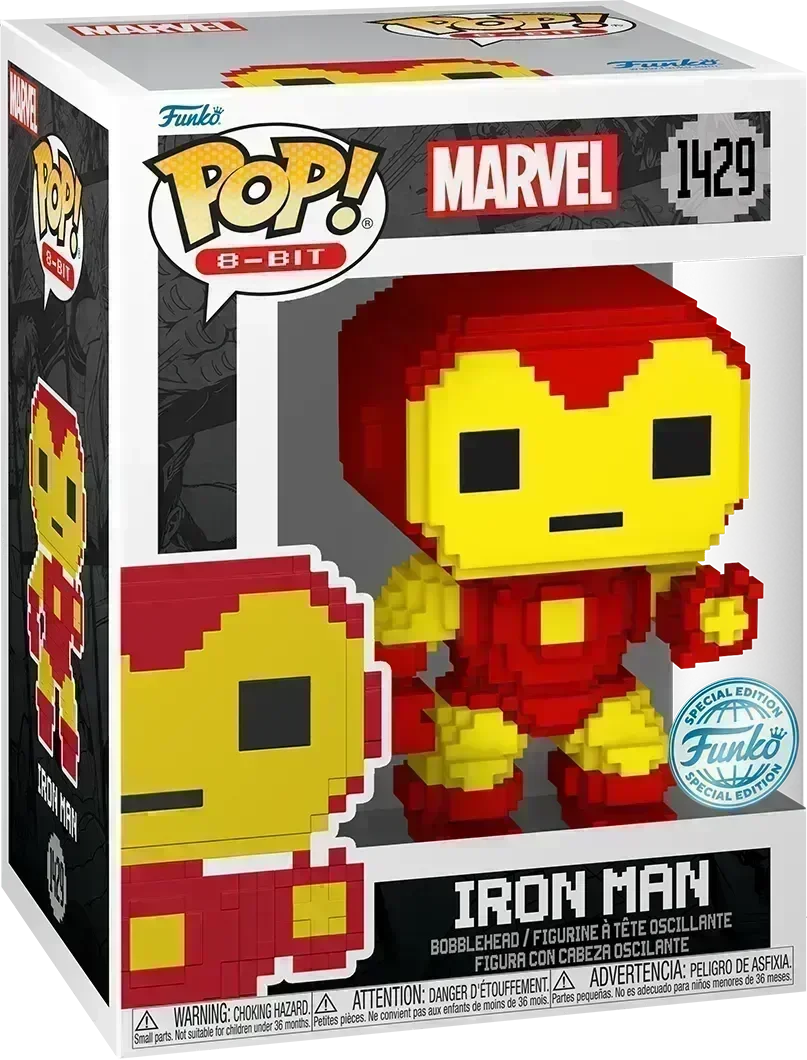 FUN82702 Marvel: 8-Bit - Iron Man 8-Bit Pop! Vinyl [RS] - Funko - Titan Pop Culture