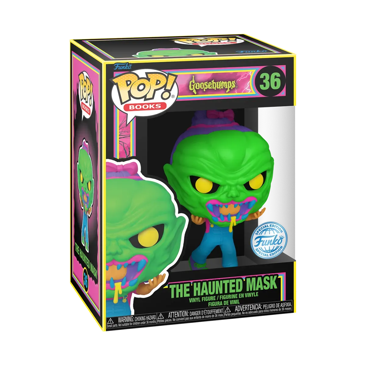FUN82763 Goosebumps - The Haunted Mask Blacklight US Exclusive Pop! Vinyl [RS] - Funko - Titan Pop Culture