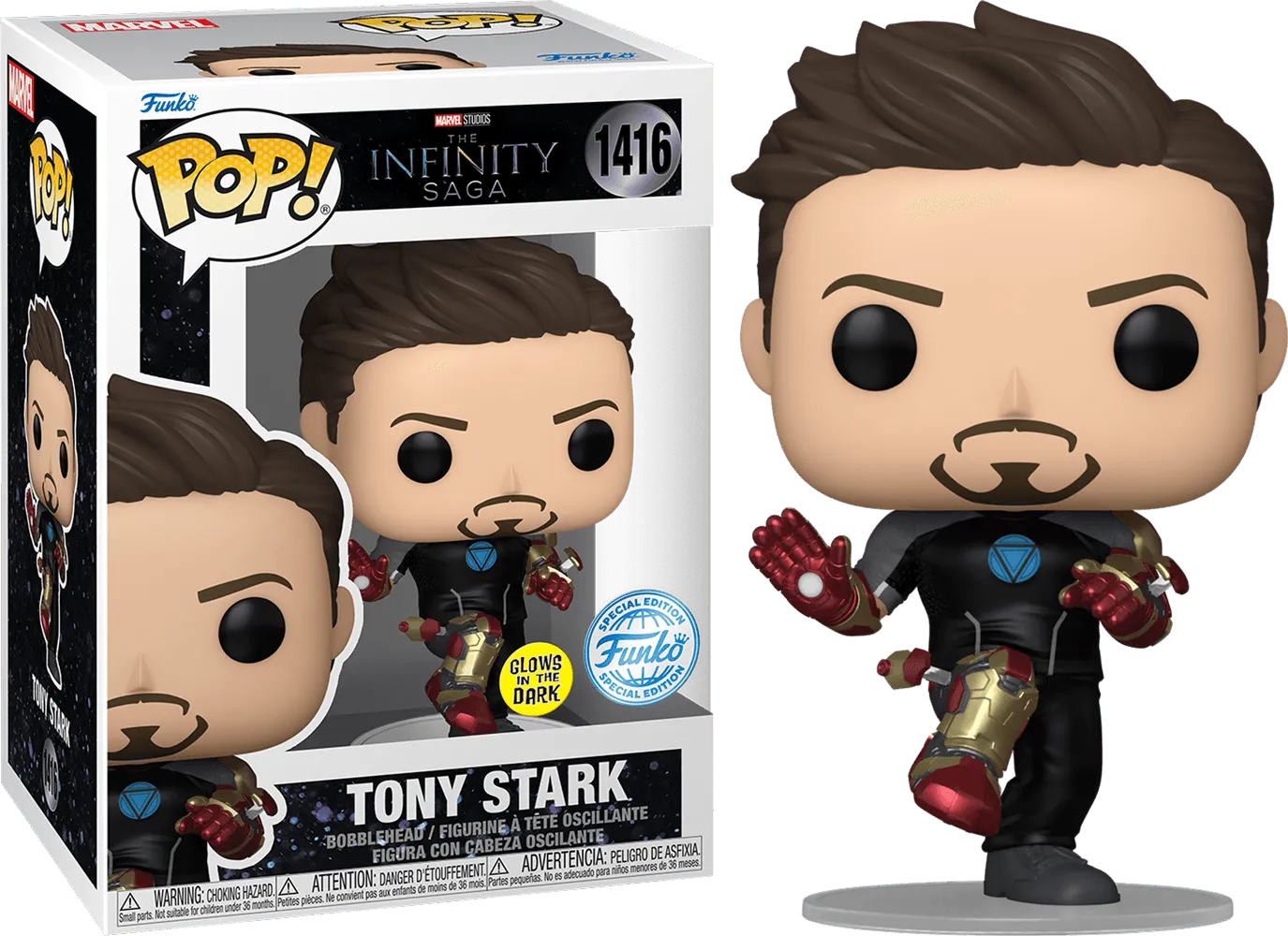 FUN82769 Iron Man 3 - Iron Man (Mk 42) US Exclusive Glow Pop! Vinyl [RS] - Funko - Titan Pop Culture