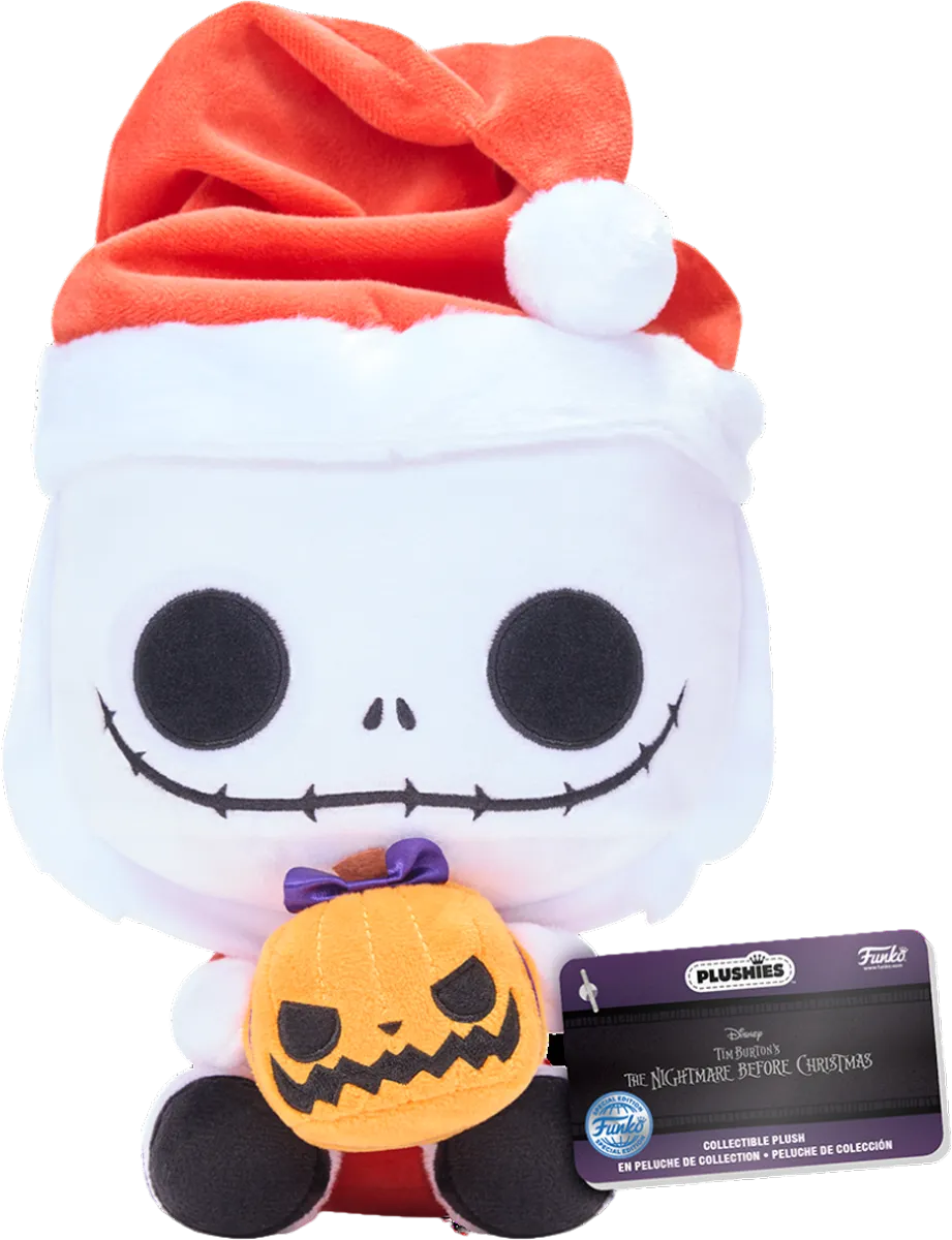 FUN82821 The Nightmare Before Christmas - Santa Jack with Jack-o-lantern US Exclusive 7" Pop! Plush [RS] - Funko - Titan Pop Culture