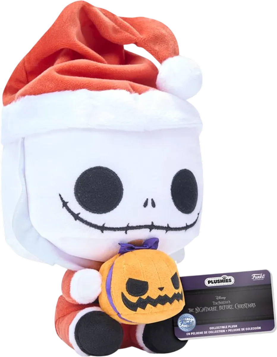 FUN82821 The Nightmare Before Christmas - Santa Jack with Jack-o-lantern US Exclusive 7" Pop! Plush [RS] - Funko - Titan Pop Culture