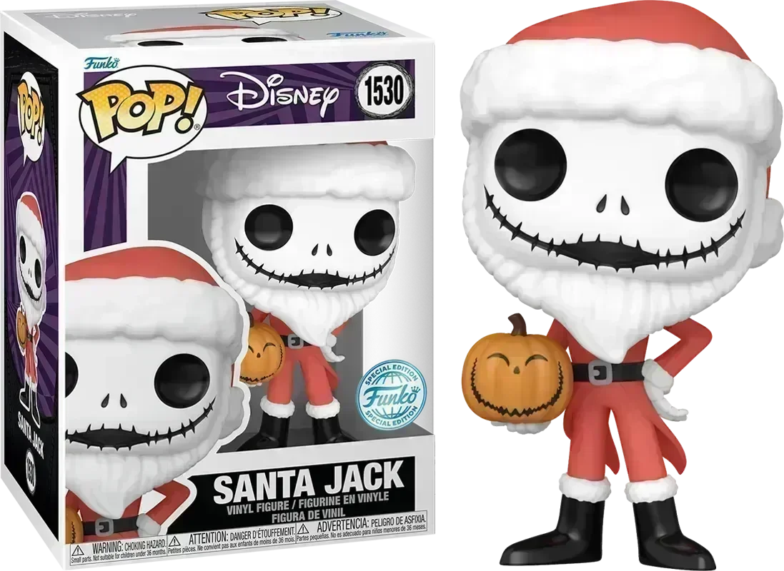 FUN82861 The Nightmare Before Christmas - Santa Jack with Jack-o-lantern US Exclusive Pop! Vinyl [RS] - Funko - Titan Pop Culture