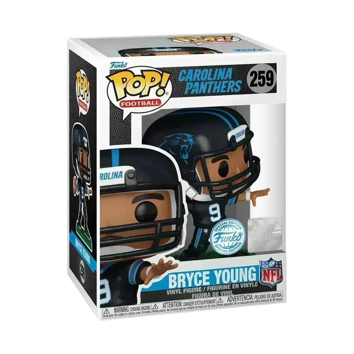 FUN83043 NFL: Panthers - Bryce Young US Exclusive Pop! Vinyl [RS] - Funko - Titan Pop Culture