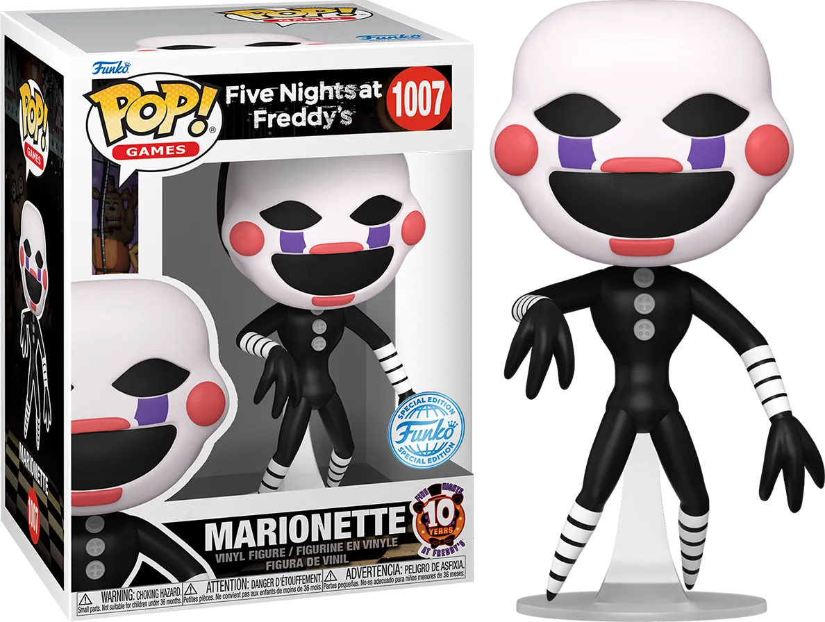 FUN83090 Five Nights at Freddy's: 10th Anniversary - Marionette US Exclusive Pop! Vinyl [RS] - Funko TBA - Titan Pop Culture