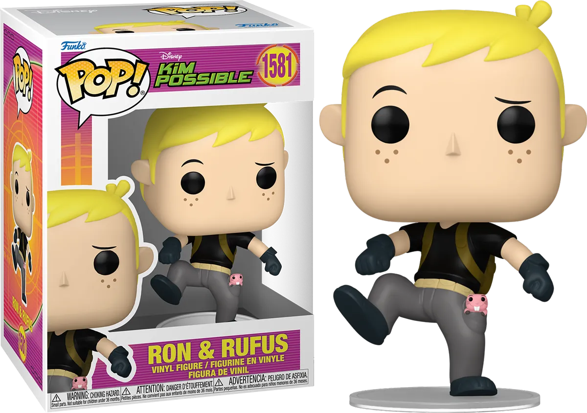 FUN83525 Kim Possible - Ron with Rufus Pop! Vinyl - Funko - Titan Pop Culture