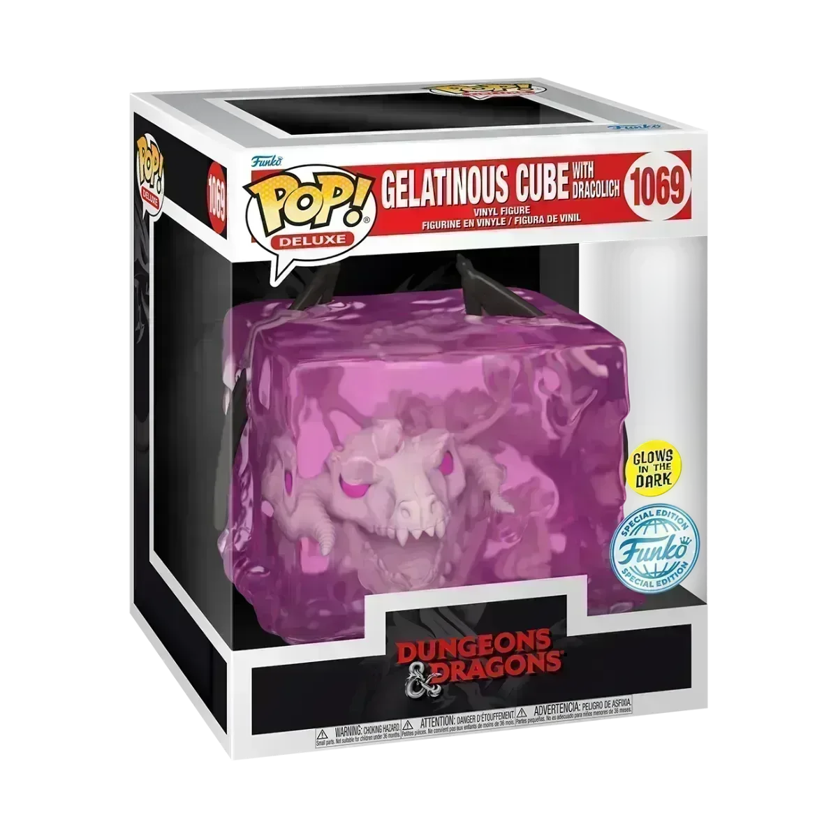 FUN84422 Dungeons & Dragons - Gelatinous Cube with Dracolich US Exclusive Glow Pop! Deluxe [RS] - Funko - Titan Pop Culture