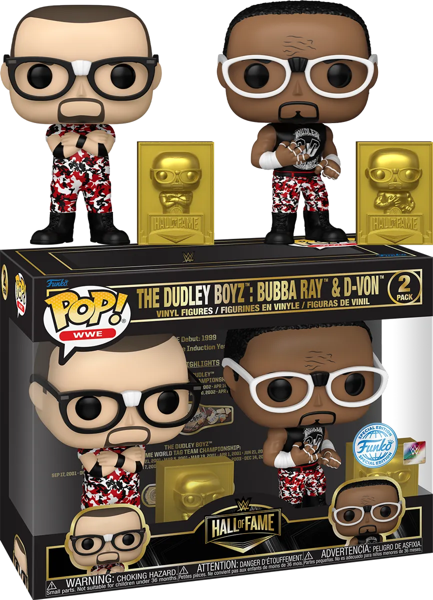 FUN84455 WWE: Hall of Fame - Dudley Boyz Red Camo Pop! Vinyl 2-Pack [RS] - Funko - Titan Pop Culture