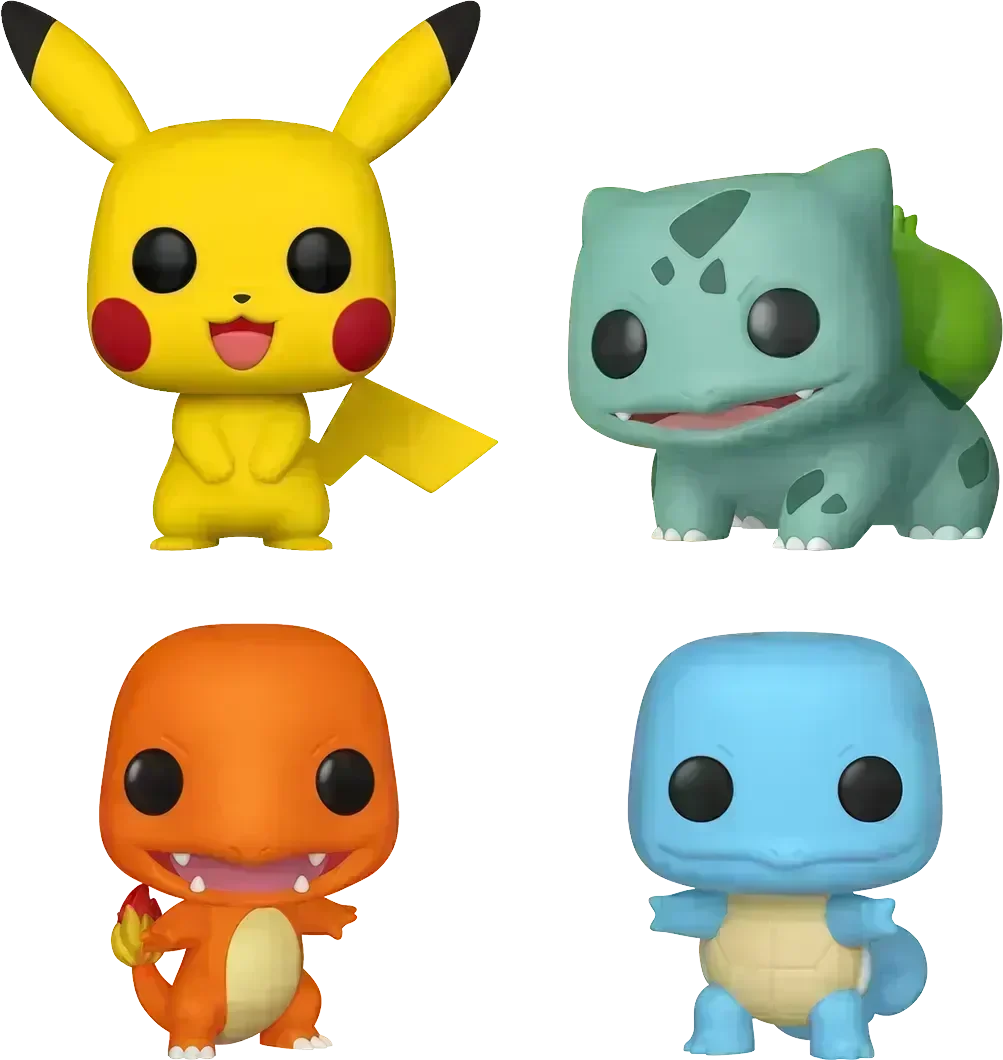 FUN84463 Pokemon - Starters US Exclusive Pop! Vinyl 4-Pack [RS] - Funko - Titan Pop Culture