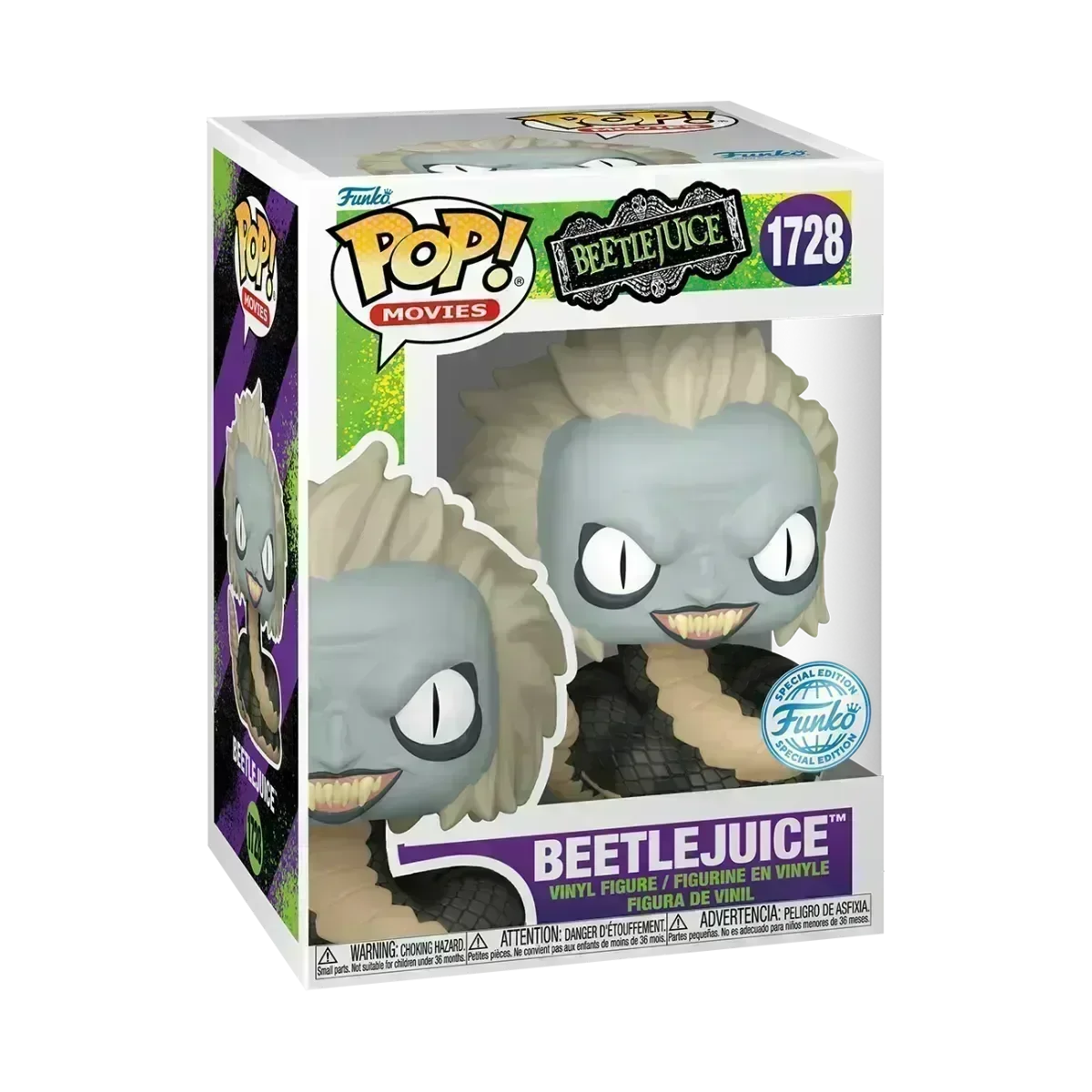 FUN84491 Beetlejuice - Beetlejuice (Rattlesnake) Exclusive Pop! Vinyl [RS] - Funko - Titan Pop Culture