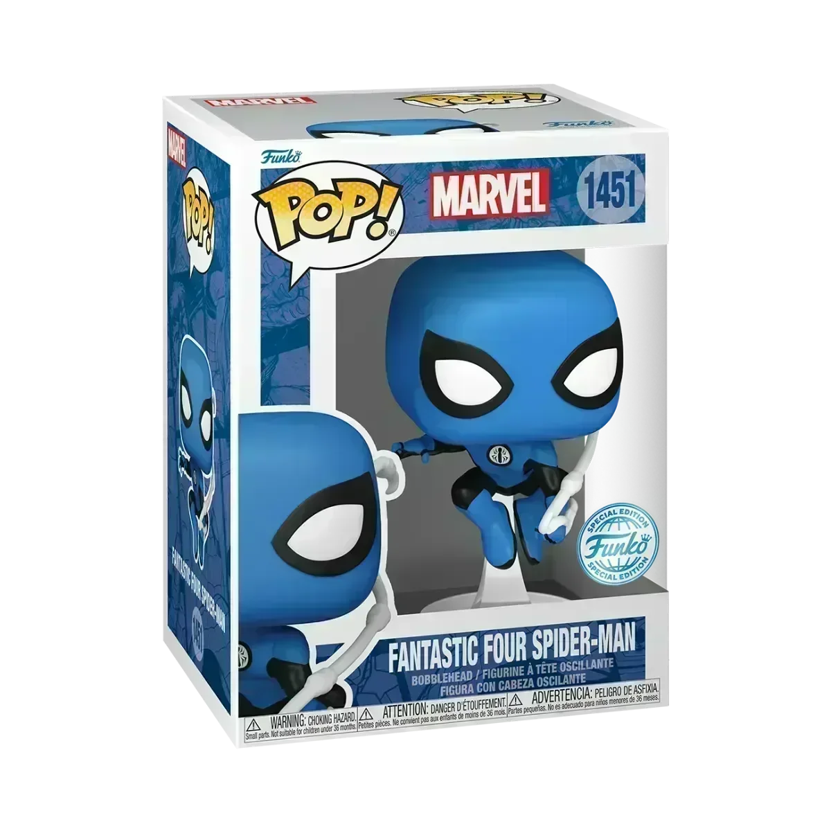 FUN84525 Marvel Comics - Fantastic Four Spider-Man US Exclusive Pop! Vinyl [RS] - Funko - Titan Pop Culture
