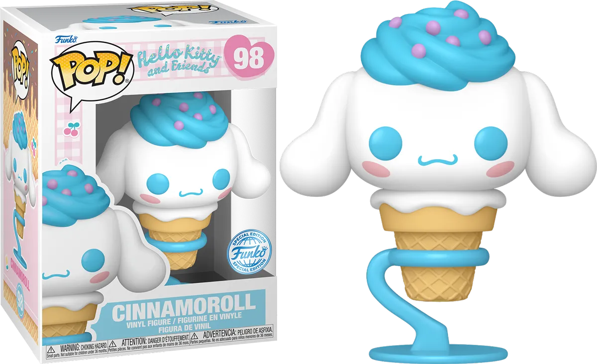 FUN84604 Hello Kitty - Cinnamoroll as Ice Cream Cone US Exclusive Pop! Vinyl [RS] - Funko - Titan Pop Culture