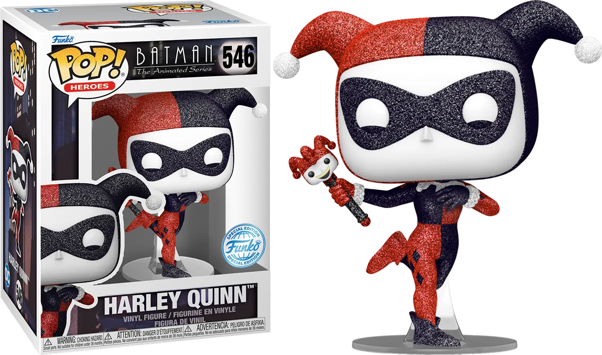FUN84875 Batman: The Animated Series - Harley Quinn US Exclusive Diamond Glitter Pop! Vinyl [RS] - Funko - Titan Pop Culture