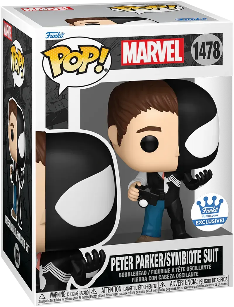 FUN84954BUNDLE Marvel: Split - Peter Parker/Symbiote US Exclusive Chase Bundle / Case [RS] - Funko - Titan Pop Culture