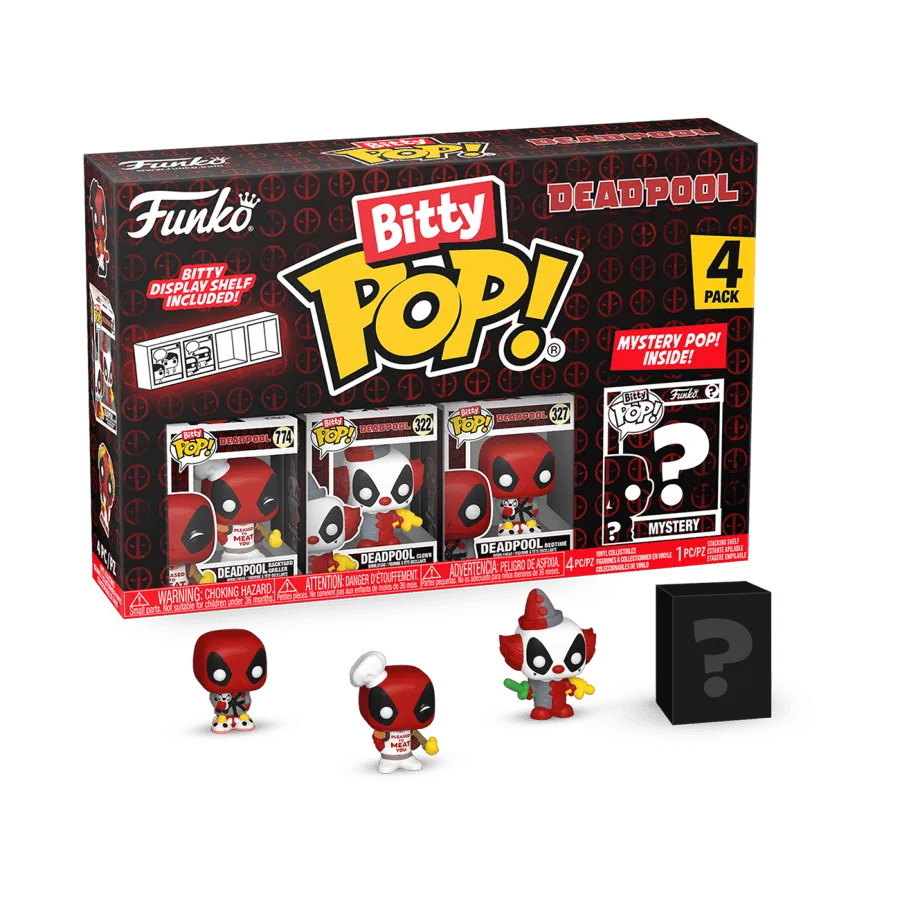FUN84959 Deadpool - BBQ Master Bitty Pop! 4 -Pack - Funko - Titan Pop Culture