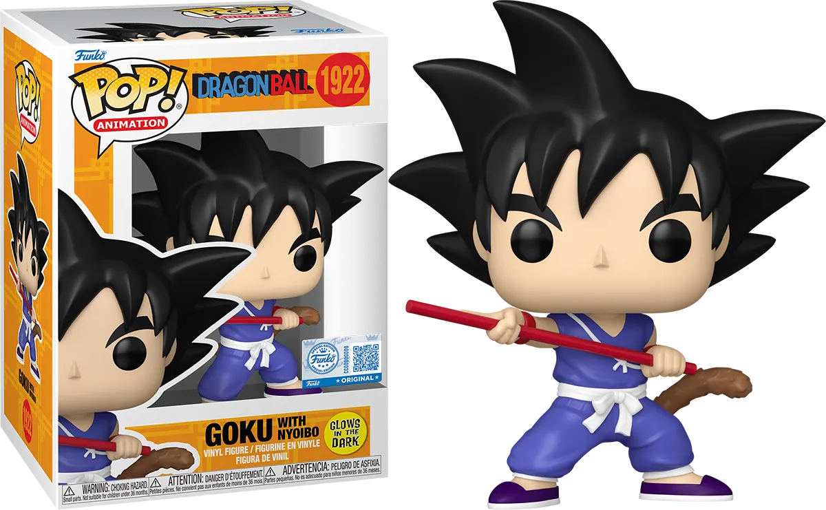 FUN85050 Dragon Ball - Goku with Nyoibou US Exclusive Glow Pop! Vinyl [RS] - Funko - Titan Pop Culture