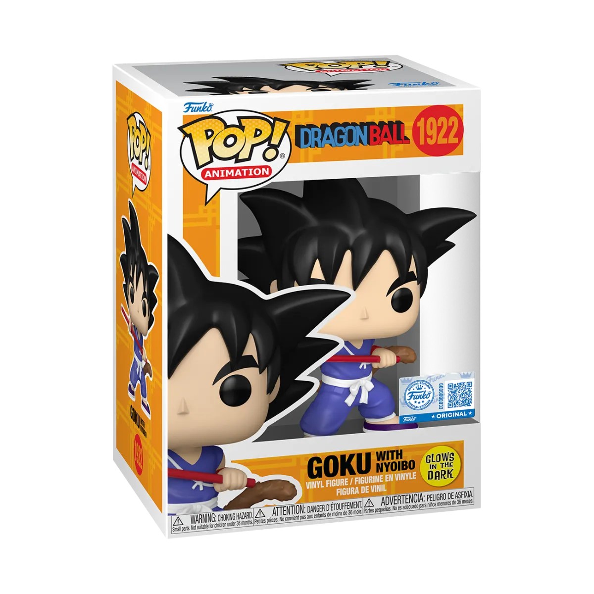 FUN85050 Dragon Ball - Goku with Nyoibou US Exclusive Glow Pop! Vinyl [RS] - Funko - Titan Pop Culture