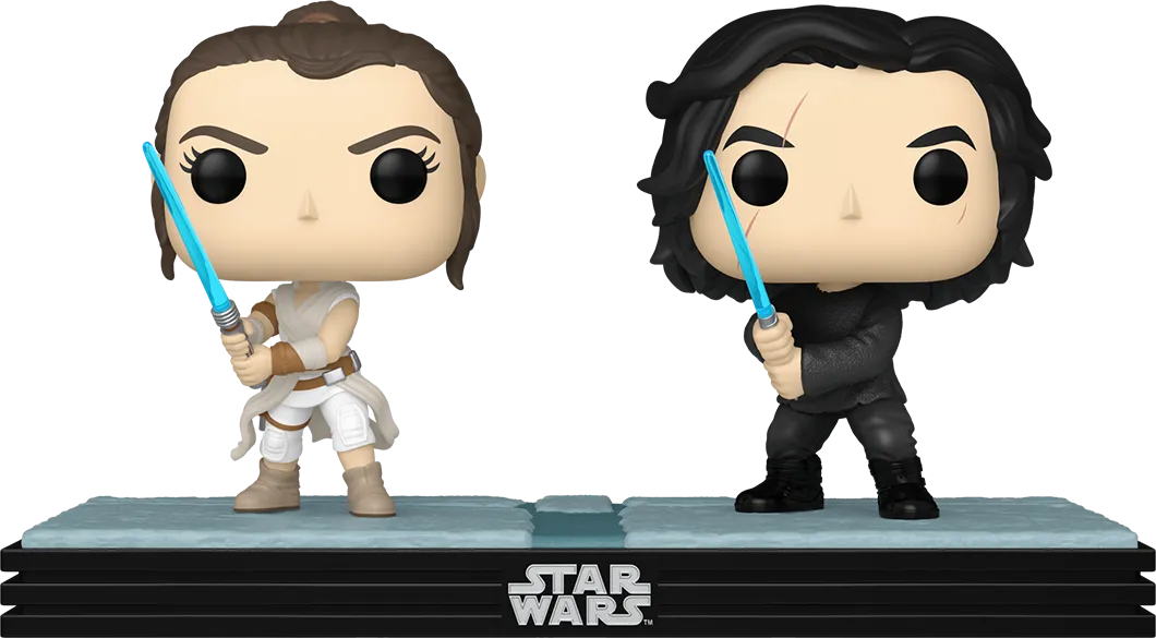 FUN85182 Star Wars - Rey & Kylo Ren US Exclusive Glow Pop! Moment [RS] - Funko - Titan Pop Culture