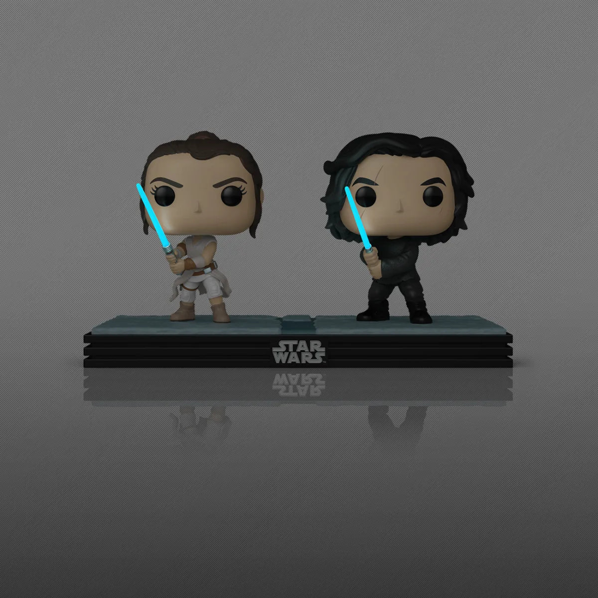FUN85182 Star Wars - Rey & Kylo Ren US Exclusive Glow Pop! Moment [RS] - Funko - Titan Pop Culture