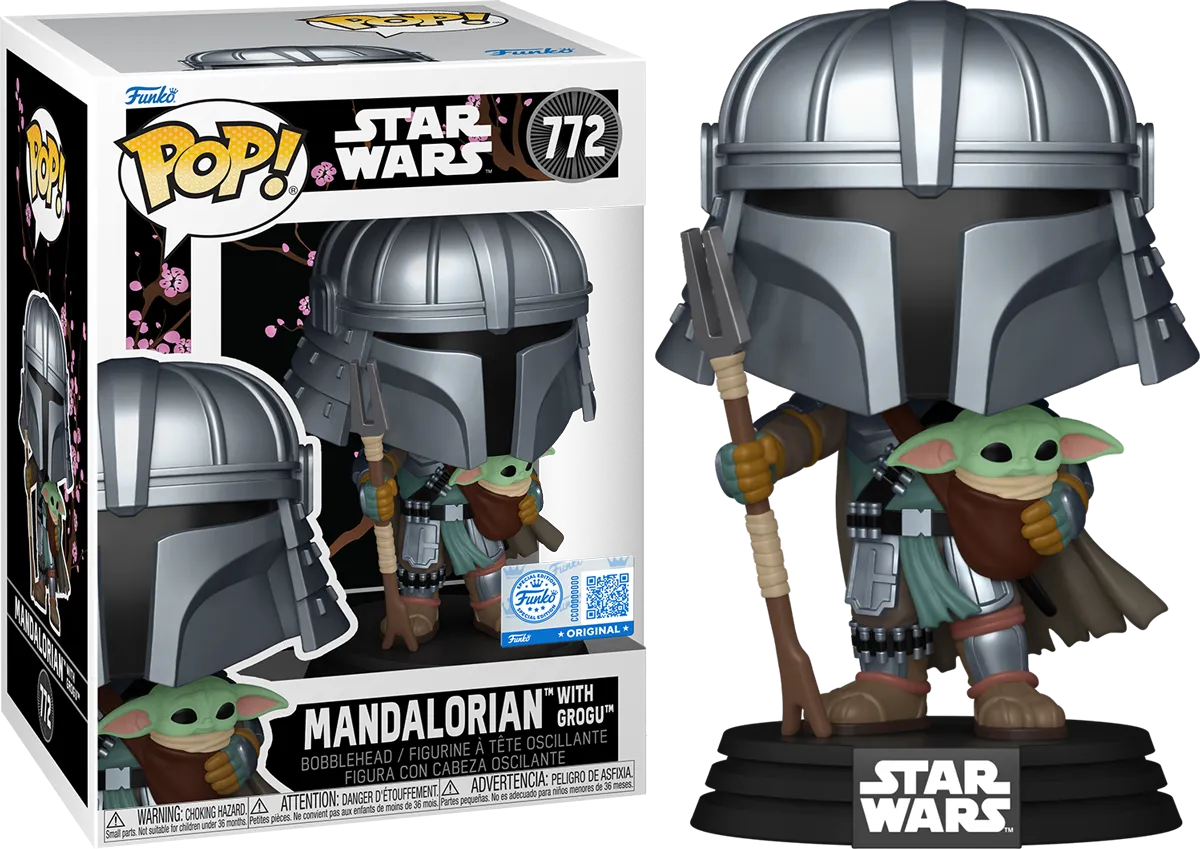 FUN85188 Star Wars: Impressions - Mandalorian with Grogu Pop! Vinyl [RS] - Funko - Titan Pop Culture
