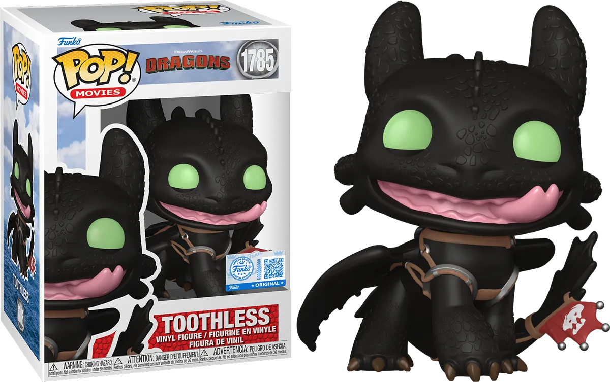 FUN85248 How to Train Your Dragon - Toothless with Tongue Out US Exclusive Pop! Vinyl [RS] - Funko - Titan Pop Culture