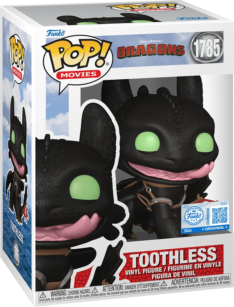 FUN85248 How to Train Your Dragon - Toothless with Tongue Out US Exclusive Pop! Vinyl [RS] - Funko - Titan Pop Culture