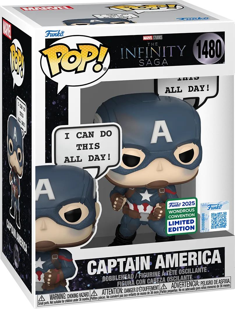 FUN85287 Pop! Sayings - Captain America 'I Can Do This All Day' Convention Exclusive Pop! Vinyl [RS] - Funko - Titan Pop Culture