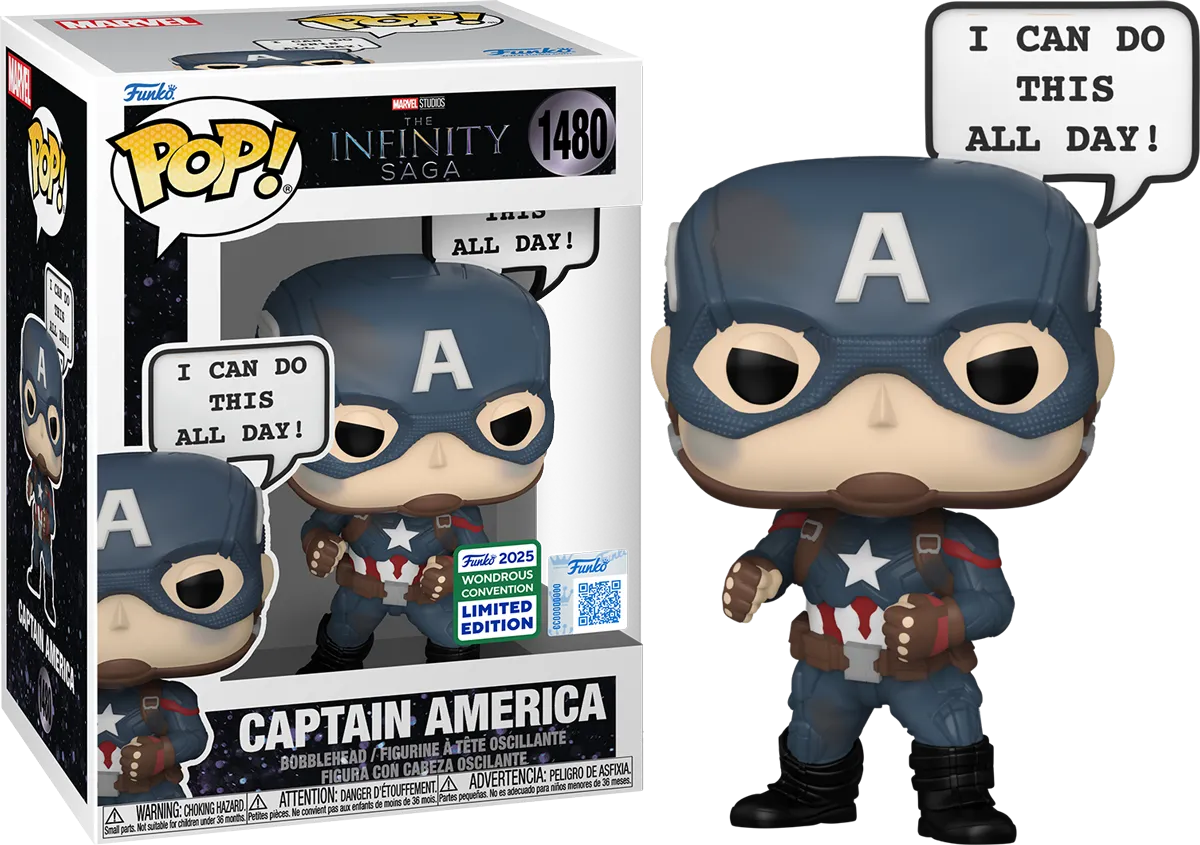 FUN85287 Pop! Sayings - Captain America 'I Can Do This All Day' Convention Exclusive Pop! Vinyl [RS] - Funko - Titan Pop Culture