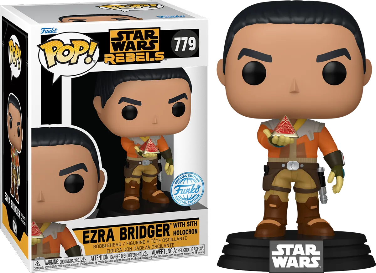 FUN85341 Star Wars: Rebels - Ezra Bridger with Sith Holocron US Exclusive Pop! Vinyl [RS] - Funko - Titan Pop Culture