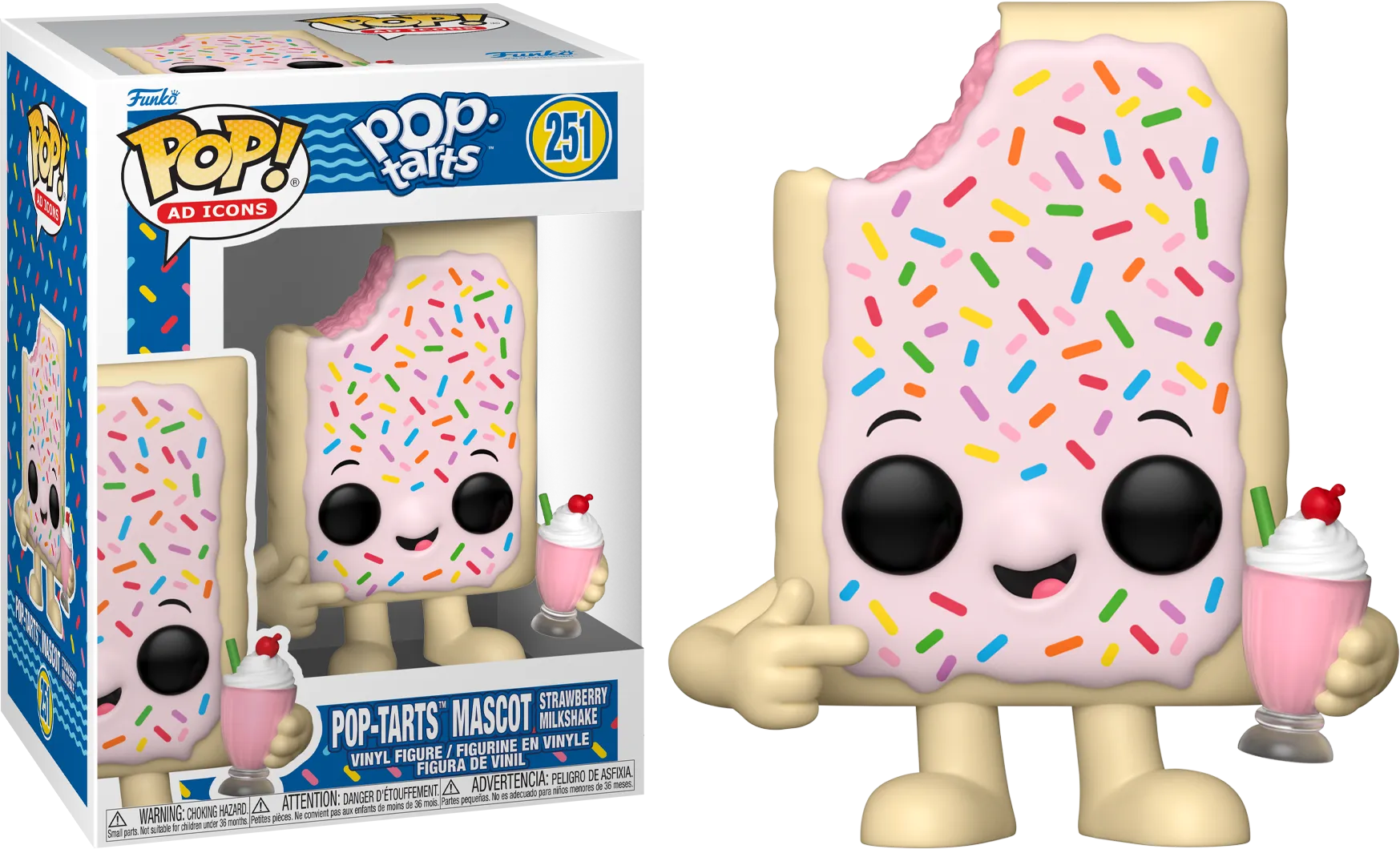 FUN86521 Ad Icons: Kelloggs - Pop Tart Strawberry Milkshake Pop! Vinyl - Funko - Titan Pop Culture