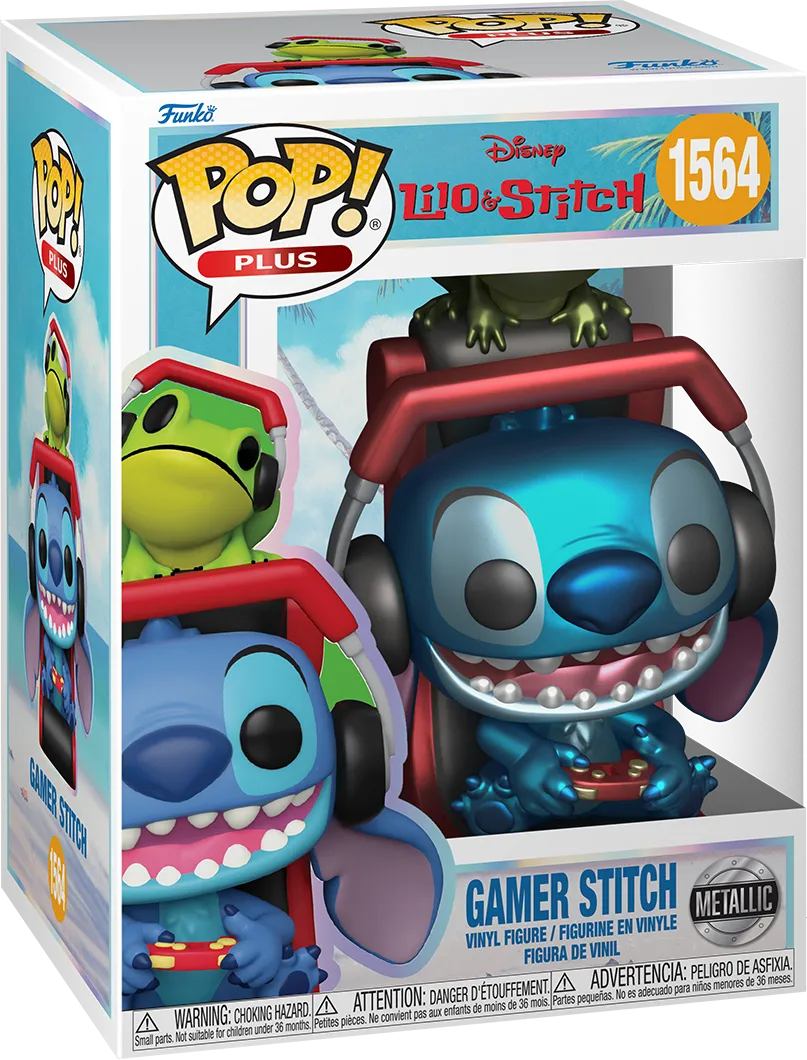 FUN87120 Lilo & Stitch - Gamer Stitch (Metallic) Pop! Vinyl - Funko - Titan Pop Culture