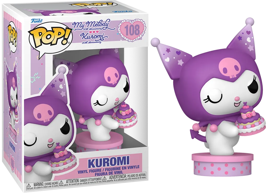 FUN87169 Hello Kitty & Friends - Kuromi with Cake 20th Anniversary US Exclusive Pop! Vinyl [RS] - Funko - Titan Pop Culture