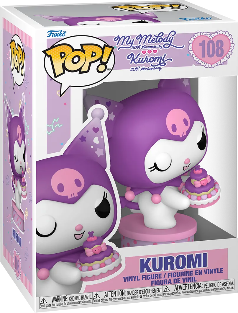 FUN87169 Hello Kitty & Friends - Kuromi with Cake 20th Anniversary US Exclusive Pop! Vinyl [RS] - Funko - Titan Pop Culture