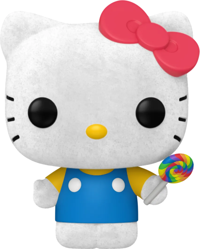 FUN87170 Hello Kitty - Hello Kitty (with Lollipop) US Exclusive Flocked Pop! Vinyl [RS] - Funko - Titan Pop Culture