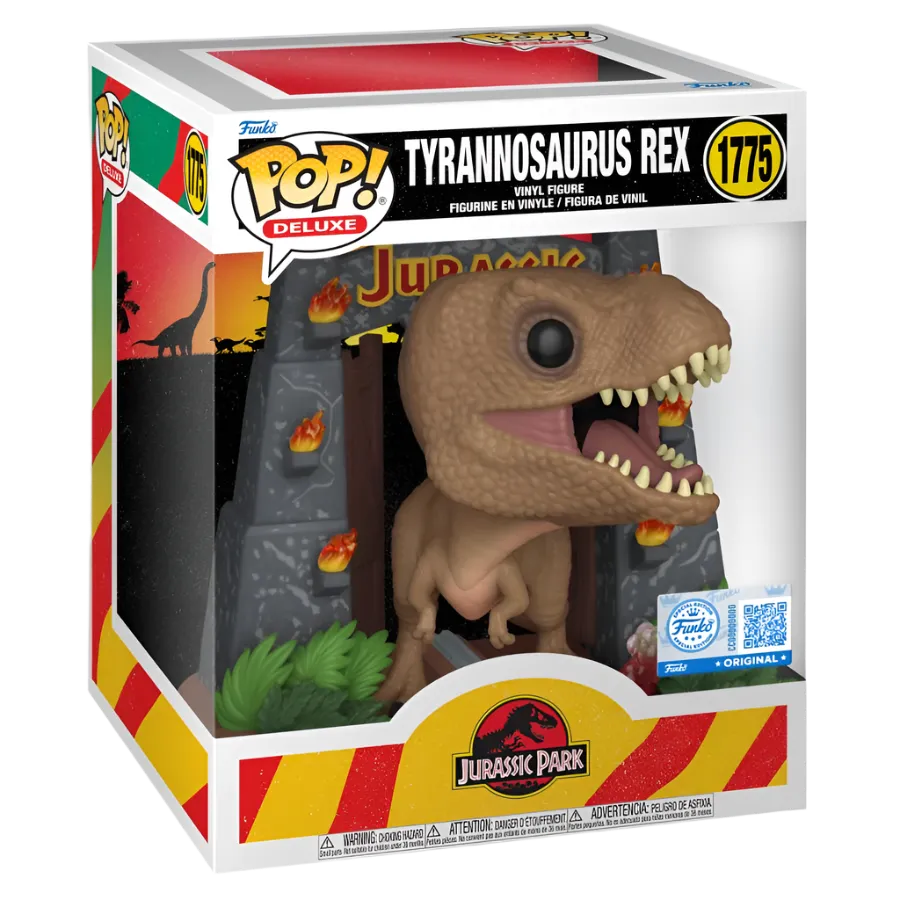 FUN87171 Jurassic Park - Tyrannosaurus Rex (with Gates) US Exclusive Pop! Deluxe [RS] - Funko - Titan Pop Culture