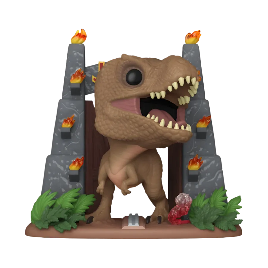 FUN87171 Jurassic Park - Tyrannosaurus Rex (with Gates) US Exclusive Pop! Deluxe [RS] - Funko - Titan Pop Culture
