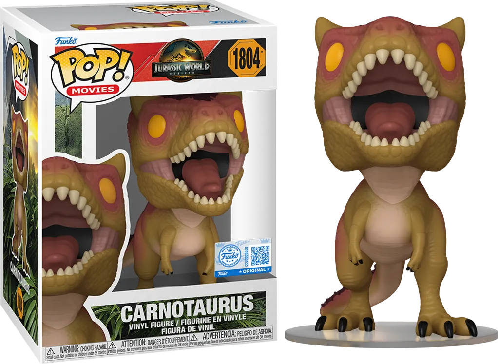 FUN87173 Jurassic World (2025) - Carnotaurus US Exclusive Pop! Vinyl [RS] - Funko - Titan Pop Culture