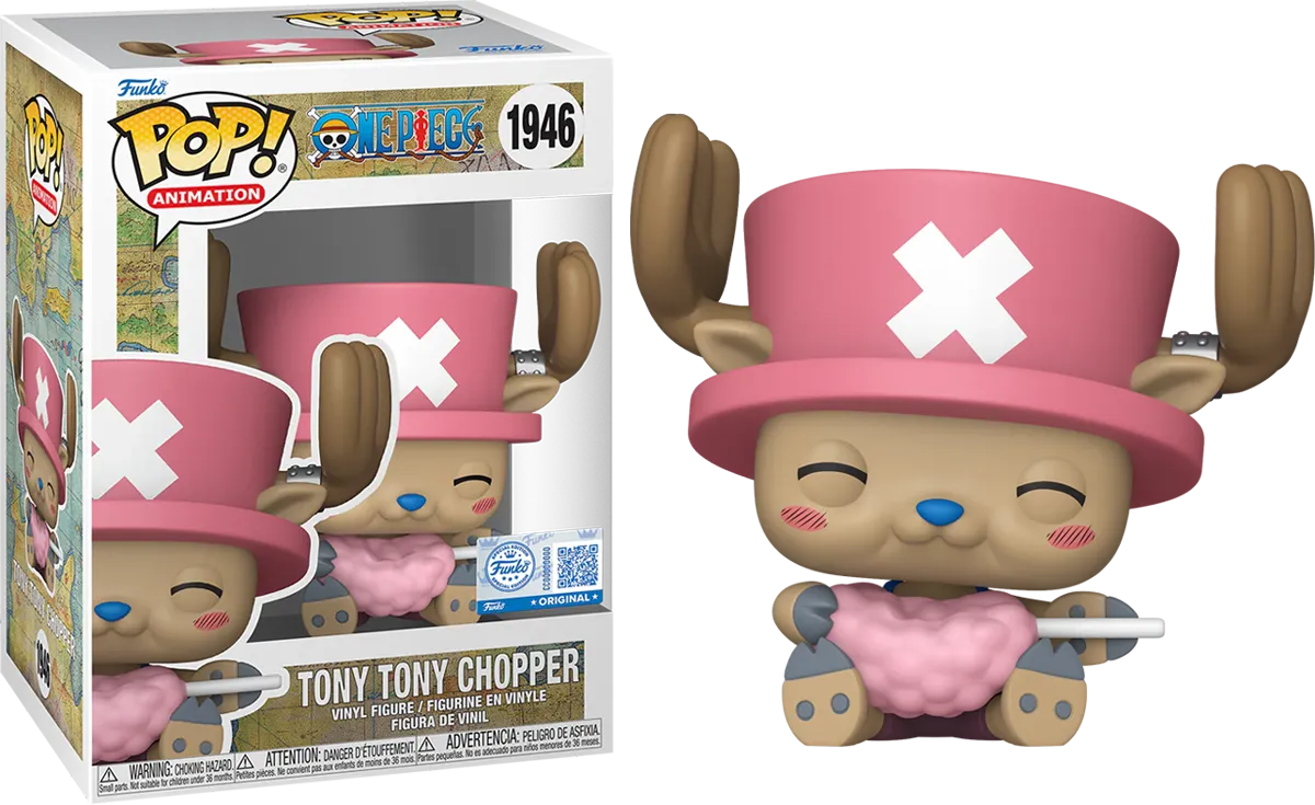 FUN87178 One Piece - Chopper with Cotton Candy Pop! Vinyl [RS] - Funko - Titan Pop Culture