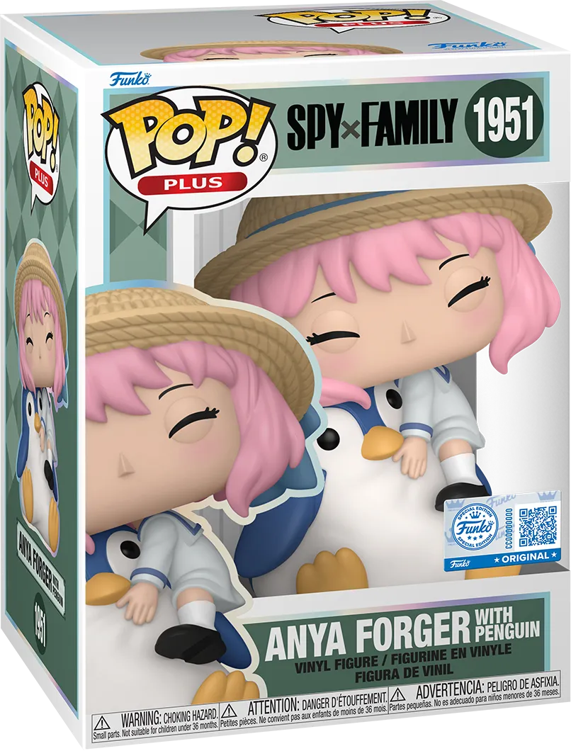 FUN87182 Spy x Family - Anya Forger with Penguin US Exclusive Pop! Plus [RS] - Funko - Titan Pop Culture