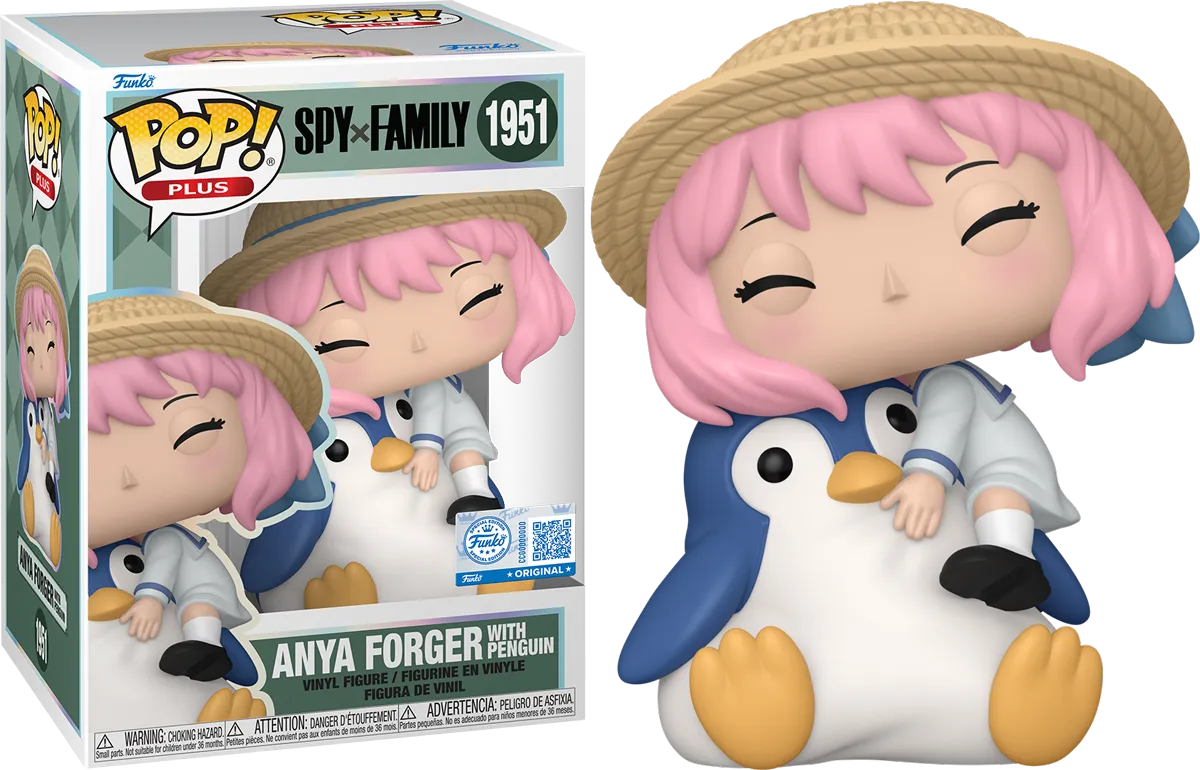 FUN87182 Spy x Family - Anya Forger with Penguin US Exclusive Pop! Plus [RS] - Funko - Titan Pop Culture