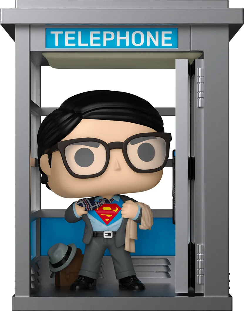 FUN87186 DC Comics - Superman in Phone Booth US Exclusive Pop! Deluxe [RS] - Funko - Titan Pop Culture