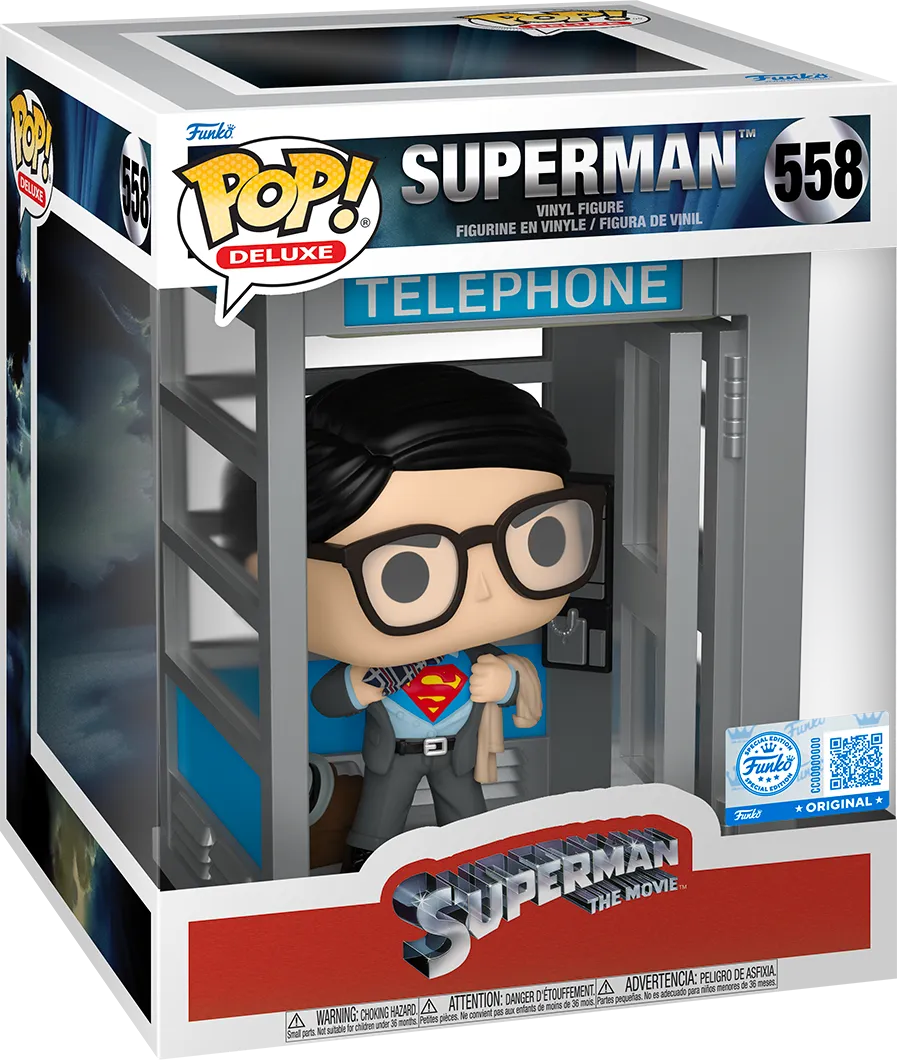 FUN87186 DC Comics - Superman in Phone Booth US Exclusive Pop! Deluxe [RS] - Funko - Titan Pop Culture