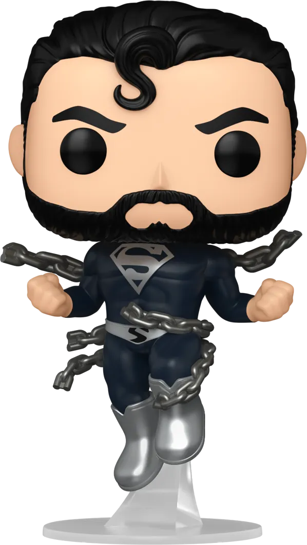 FUN87188 DC Comics - Superman (Black Suit) US Exclusive Pop! Vinyl [RS] - Funko - Titan Pop Culture