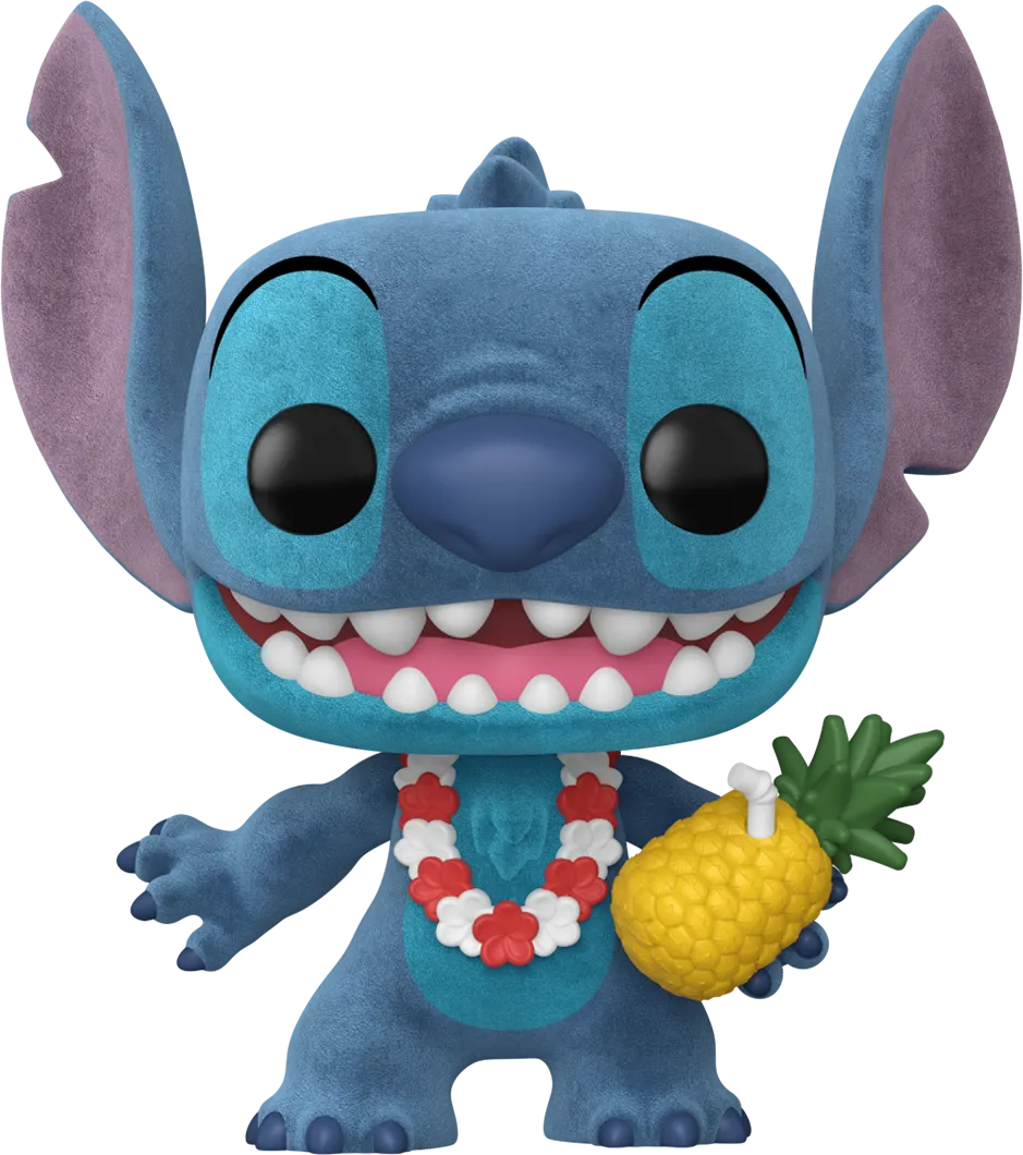 FUN87200 Lilo & Stitch - Luau Stitch US Exclusive Flocked Pop! Vinyl [RS] - Funko - Titan Pop Culture