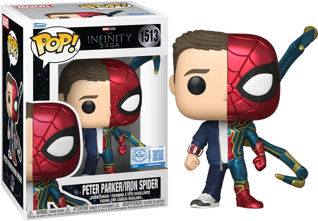 FUN87223 Marvel: Infinity Saga - Peter Parker/Iron Spider US Exclusive Pop! Vinyl [RS] - Funko - Titan Pop Culture